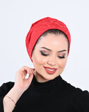 Load image into Gallery viewer, Merla Patern Turban Red/black

