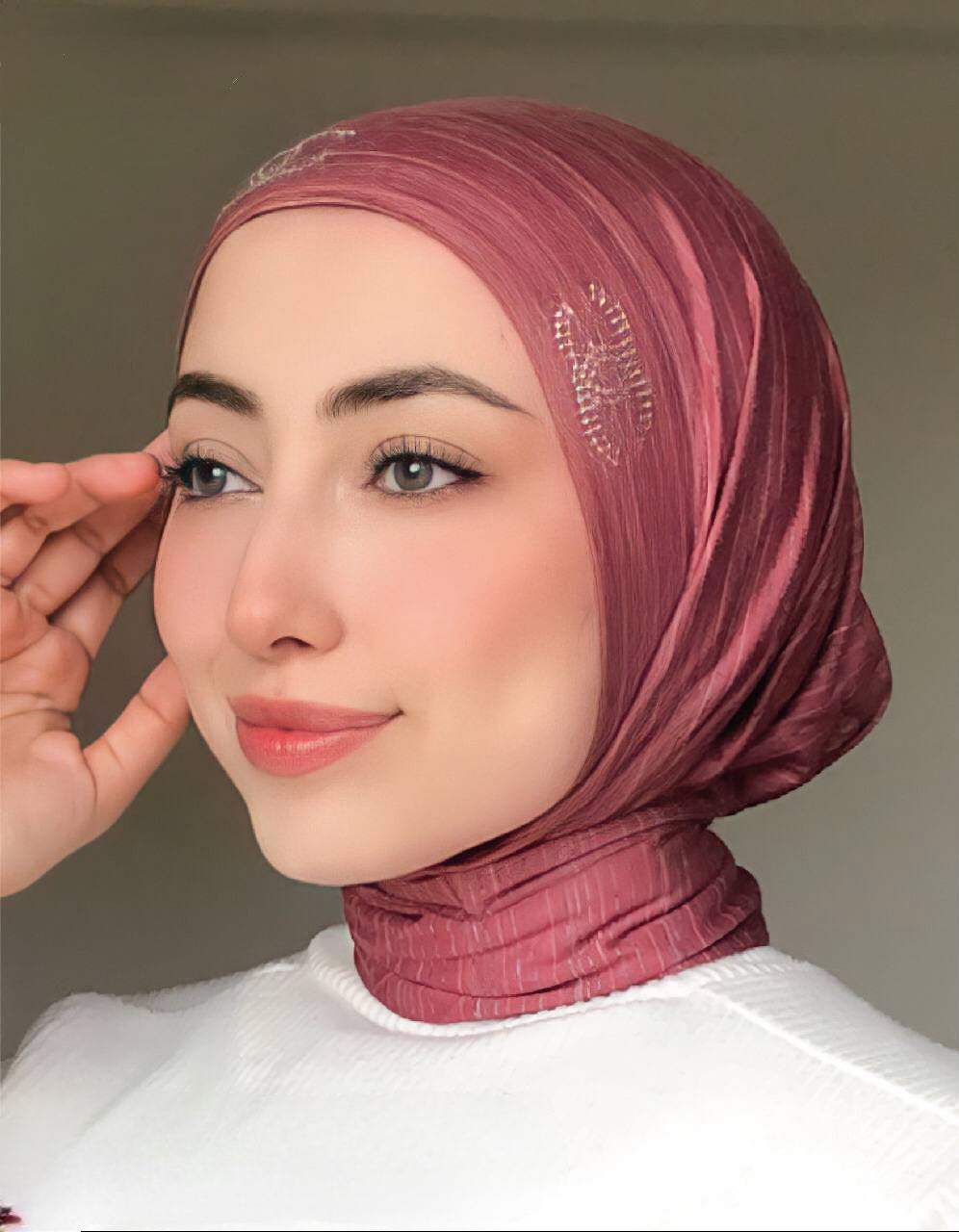 Cotton Easy wear hijab with stass and stripes